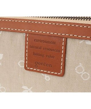 genten クロスパンチングインナースペース 2WAYポーチ チャ