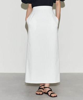 NAVE 【Nave　洗える】リリーIラインスカート ホワイト系