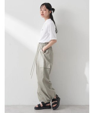 earth music&ecology スポーティー刺繍ロゴＴ Off White