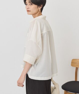 AMERICAN HOLIC 【先行予約】【WEB限定】Wポケットシアー半袖シャツ Ivory