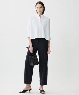 ICB 【接触冷感・UVカット・透け防止・吸水速乾・洗える】 シェルタリングドライオックス ワイドパンツ ブラック系