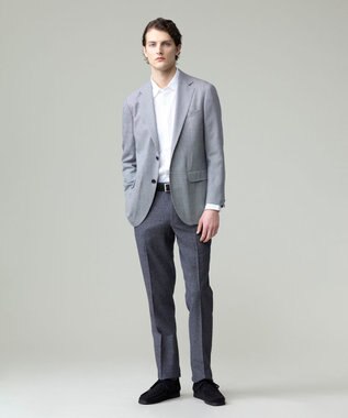 J.PRESS MEN 【ウォッシャブル可】コンフォートストレッチリネン スラックス グレー系