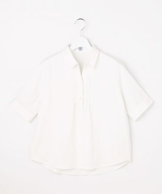 J.PRESS LADIES ドライコットン ポロ カットソー ホワイト系