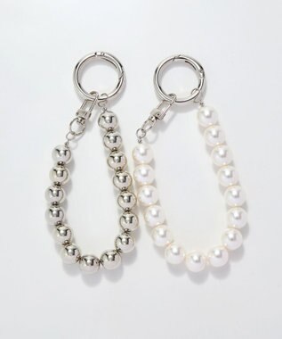 Phoebe ボリュームボールストラップチャーム　メタル シルバー