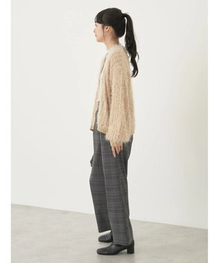 earth music&ecology ふさふさショートカーディガン Beige