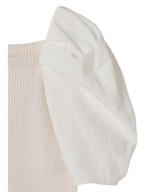 Green Parks ・ＡＮＤ　ＳＥＡＲＣＨ　布帛スリーブニットプルオーバー Off White