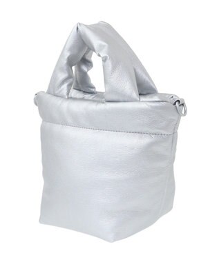 Green Parks ・ｃａｃｈｅ　ｃａｃｈｅポーチ付パフィ２ｗａｙバッ Silver