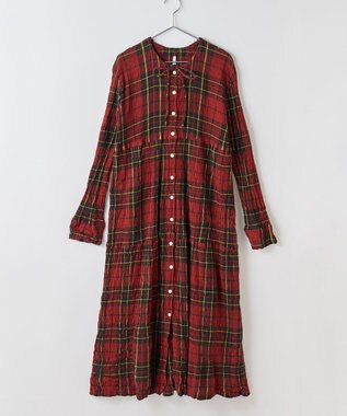 crêprie tsumori chisato creperie LONG SLEEVES ONE PIECE -TARTAN CHECK クレプリ タータンチェック長袖ワンピース TARTAN RED