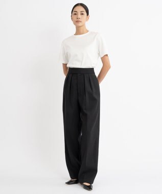 23区 【エステータ】スーピマコットン プレミアムジャージー 半袖Tシャツ ホワイト系