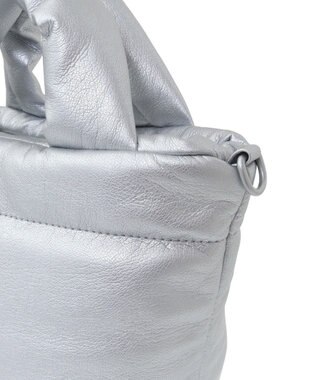 Green Parks ・ｃａｃｈｅ　ｃａｃｈｅポーチ付パフィ２ｗａｙバッ Silver