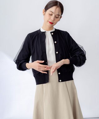 【WEB限定】チュールニット ブルゾン