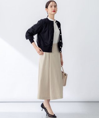 組曲 【WEB限定】チュールニット ブルゾン ブラック系