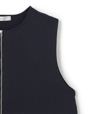 UNFILO 【セレモニー】BEAUTY FORM KNIT ZIPジレ ネイビー