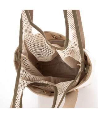 UNBILLION cachecache メッシュエコバッグ付きキャンバステープトート オーク