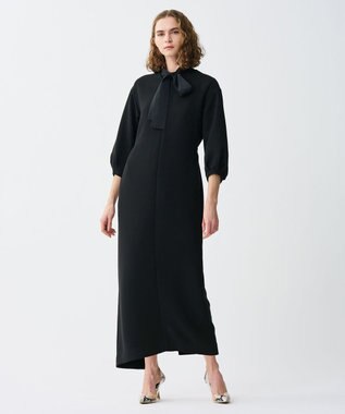 uncrave ウォッシャブル ダブルクロス ワンピース ブラック