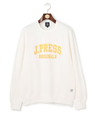 J.PRESS MEN 【J.PRESS ORIGINALS】【UNISEX】French Terry College Logo Sweat Shirt ホワイト系
