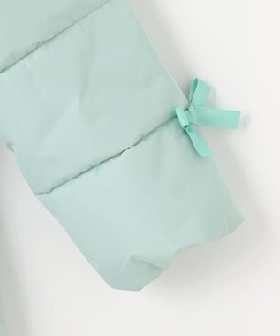 ANY KIDS 【洗濯機OK】中綿リボンコート ミント