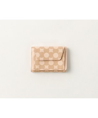 MIYABIYA La quoh with kirakaracho 南蛮七宝 プリントレザー ミニウォレット 鴇色(ピンク)