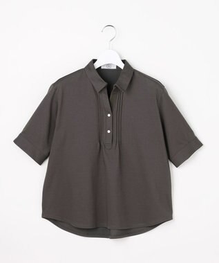 J.PRESS LADIES ドライコットン ポロ カットソー スレートブラウン系