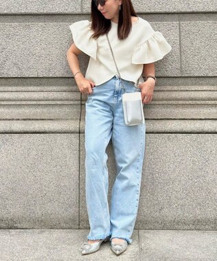 LA BAGAGERIE 【インスタグラマー Chiyoさん×LA BAGAGERIE】チェーンスマホショルダー ホワイト