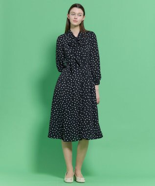 TOCCA 【八木アリサさん着用】【消臭】PROMISE RIBBON ROSETTE ドット柄ドレス ブラック系5