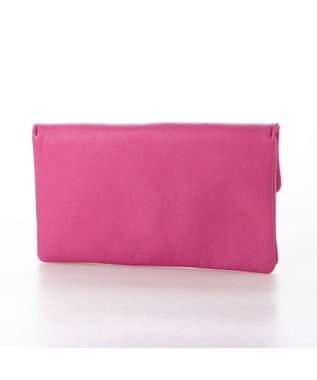 UNBILLION perche 牛革袋縫いかぶせ財布 ピンク