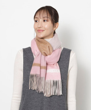 MOONBAT FURLA(フルラ）カシミヤ100％ カラーブロック オンブレー ストール
