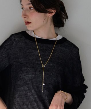 Phoebe 【長さ調整可能】Y字ネックレス/2wayアレンジパールラリエットネックレス ゴールド ゴールド