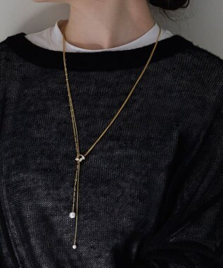 Phoebe 【長さ調整可能】Y字ネックレス/2wayアレンジパールラリエットネックレス ゴールド ゴールド