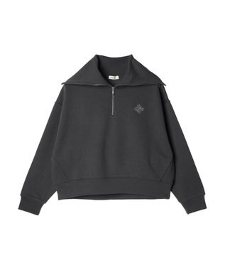 earth music&ecology ハーフＺＩＰ裏起毛プルオーバー Charcoal Gray