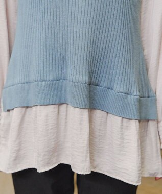 Tiaclasse ベストドッキングトップス ブルー×グレー