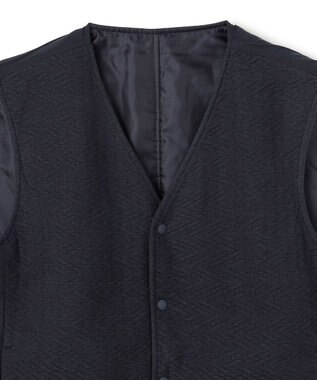JOSEPH HOMME 【2WAY】パデットニットブロック　リバーシブルベスト ネイビー系
