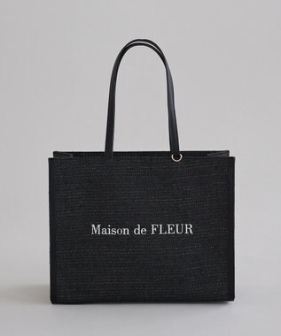 Maison de FLEUR ツイードキャリーオントートバッグ