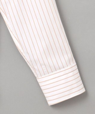 GOTAIRIKU 【形態安定】PREMIUMPLEATS_レギュラーカラー 通年ドレスシャツ（ボーダー） ダークブラウン系1