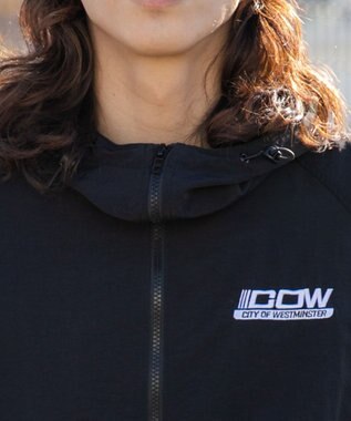 WEGO ナイロンフードシェルブルゾン ブラック