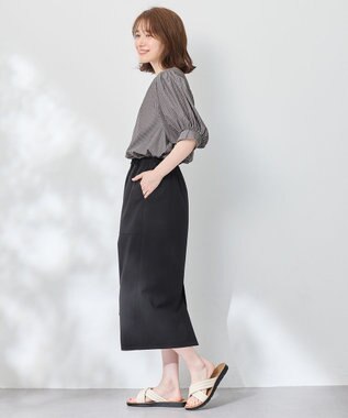 ANY 【セットアップ可能/UVケア/接触冷感/ストレッチ】イージーケアタイトスカート ブラック