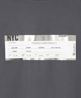 ICB 【接触冷感・UVケア・洗える】ロゴＴＥＥ カットソー チャコールグレー系