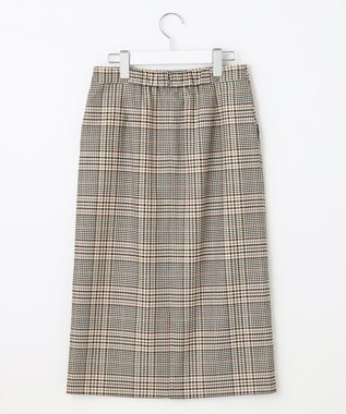 J.PRESS LADIES 【洗える】PL/Visストレッチチェック スカート ベージュ系3