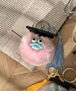 WEGO 卒業おめおめモンスターぬいぐるみキーホルダー ピンク
