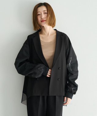 YECCA VECCA 異素材MIXテーラードジャケット