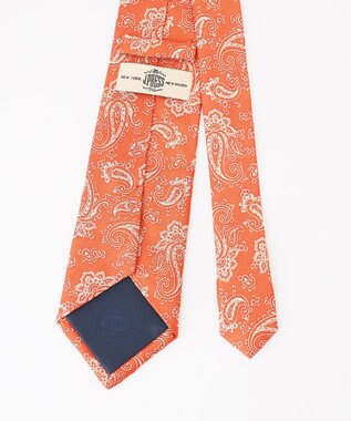 J.PRESS MEN ペイズリーハンドプリント ネクタイ オレンジ系6