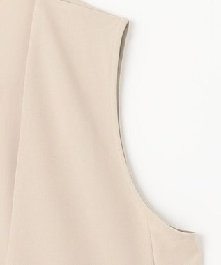 ANY 【洗濯機可】カットジョーゼットジレ サンドベージュ