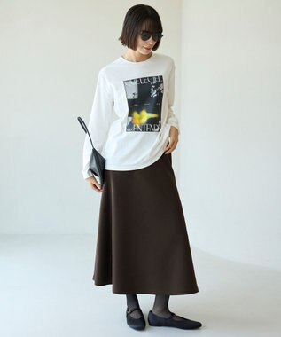 UNFILO コットンスムース グラフィック ロンＴ オフ(花)