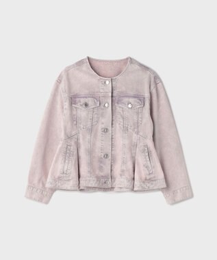 GRACE CONTINENTAL ペプラムデニムジャケット ピンク