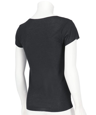 WACOAL MEN 【オーガニック綿混インナー】多機能を着る。綿の贅沢オーガニック フリーなカッティング（ネック・袖・裾）2分袖 GL5210 /ブロス バイ ワコールメン ブラック