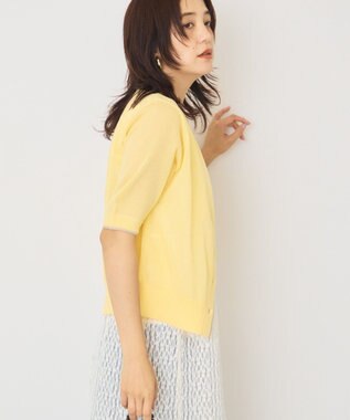 AMERICAN HOLIC 配色フリルレイヤードカーディガン Yellow