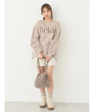 earth music&ecology Ｂｅｋｉｒ裏起毛スウェット Pink Beige