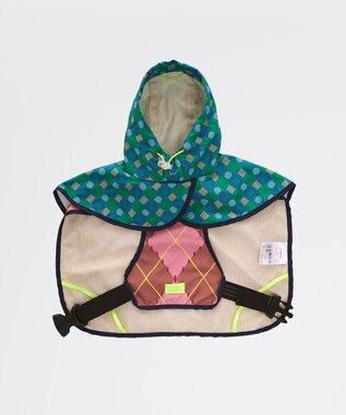 COQ PLAID ARGYLE ドッグポンチョ レインコート グリーン