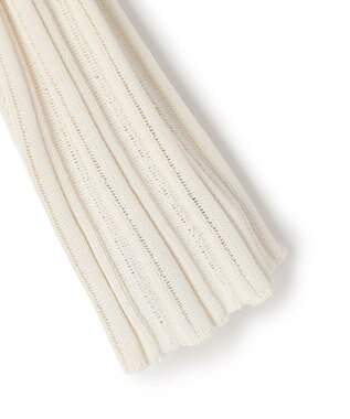 BEIGE， LABRADO / ランダムリブ Uネックニット Ecru