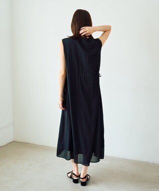 YECCA VECCA ドライタッチシアードロストワンピース Black